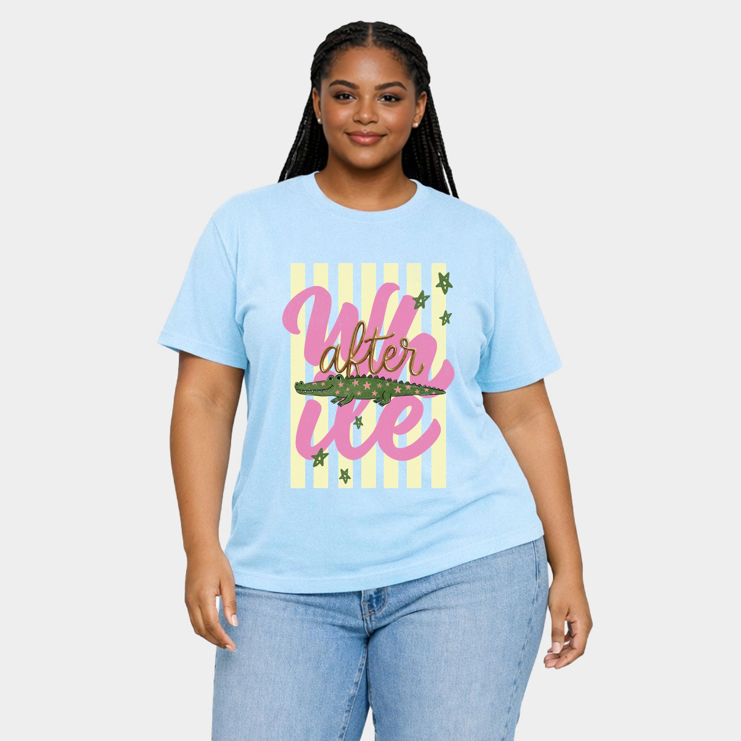 Simply Sage Market - After A While Crocodile Women's Plus Sized Garment Dyed Graphic T-Shirt