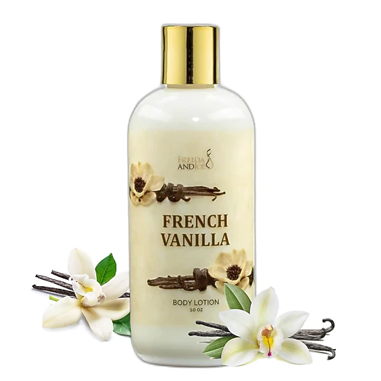 Freida and Joe Women French Vanilla Fragrance Body Lotion in 10oz Bottle