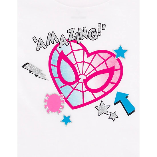 Marvel Spider-Man Girls' 2-Piece T-Shirt and Skirt Set