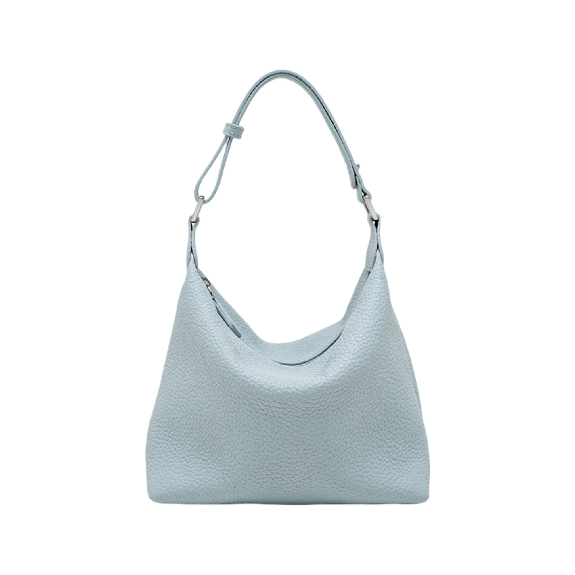 Alilang Women's Pebbled Leather Hobo Shoulder Bag with Adjustable Strap and Convertible Crossbody Design