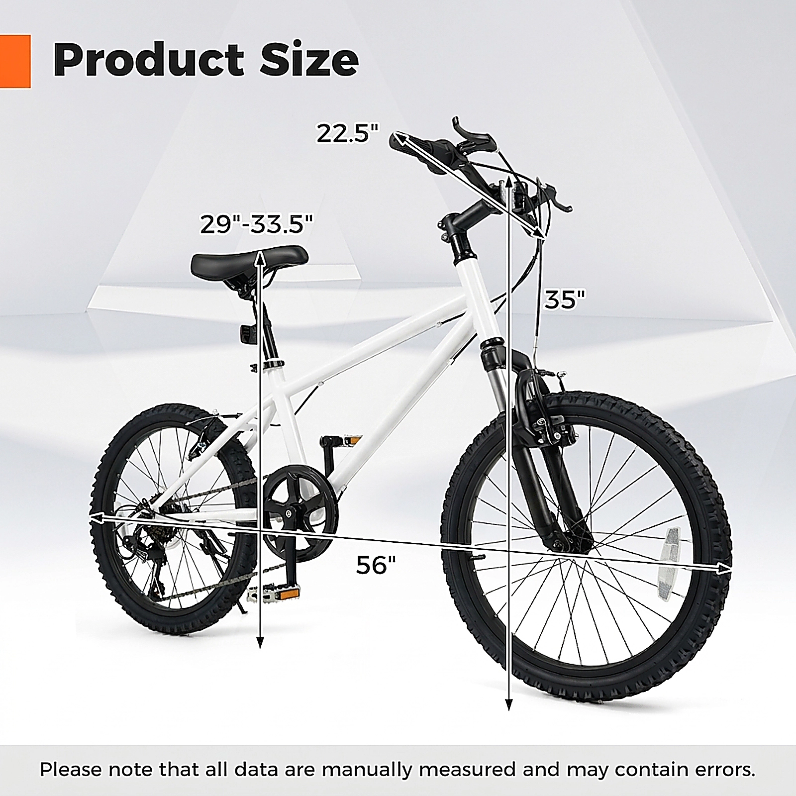 SUGIFT 24-in White Kids Mountain Bike with Front Suspension Fork Ages 8 and Up 110-lb Rider Capacity