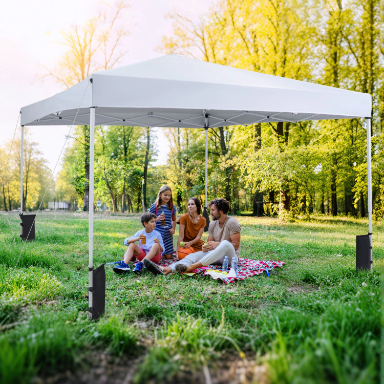 Hivvago 10 x 10 Feet Pop up Canopy Tent with Carrying Bag and 4 Sandbags