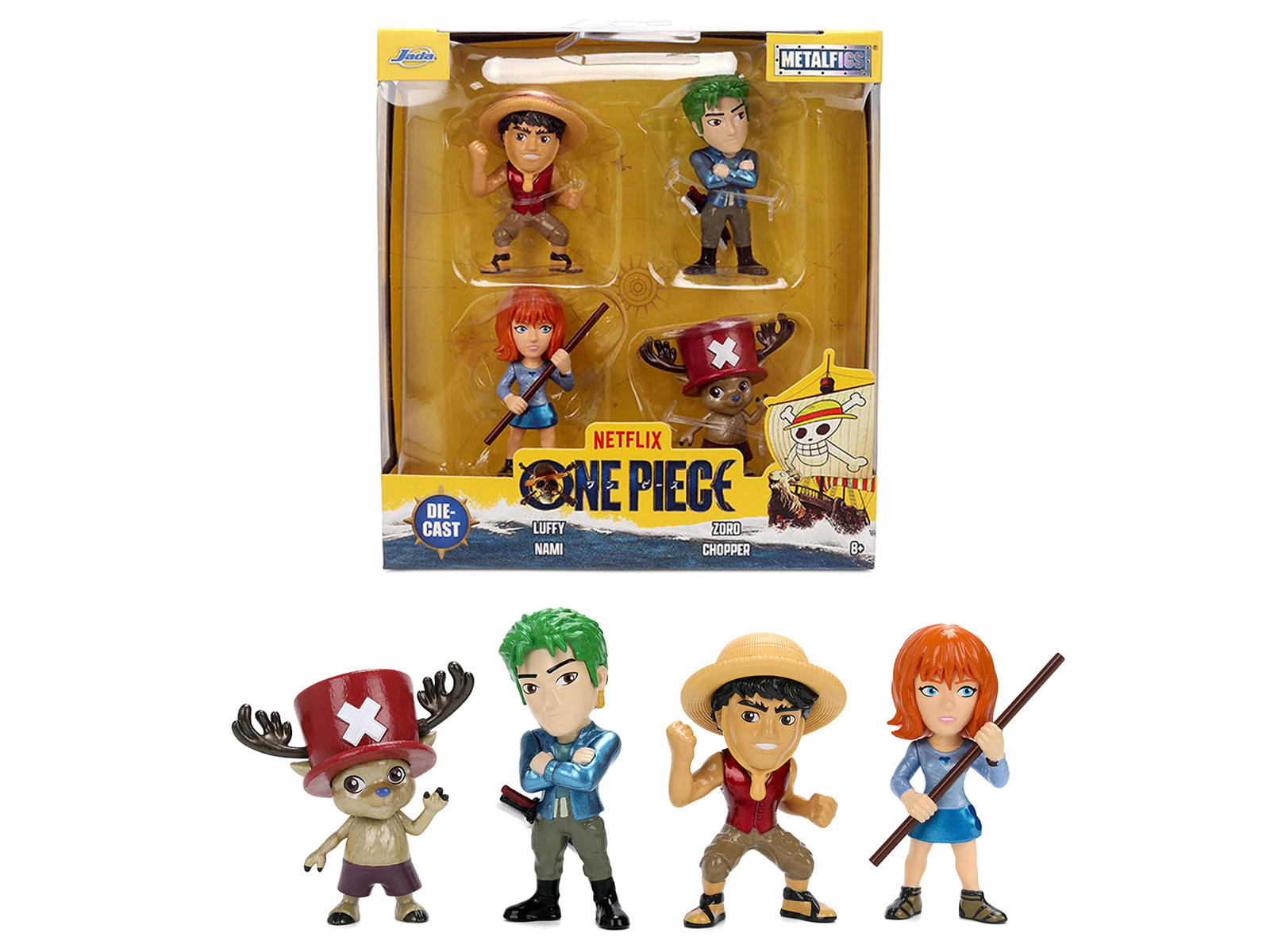 Jada Set of Diecast Figures "One Piece" (2023-Current) TV Series "Metalfigs" Series Diecast Models by Jada