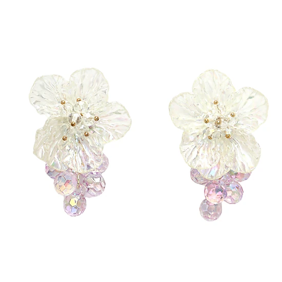AGP PARIS Womens Diva Collection Ethereal Bloom Drop Earrings