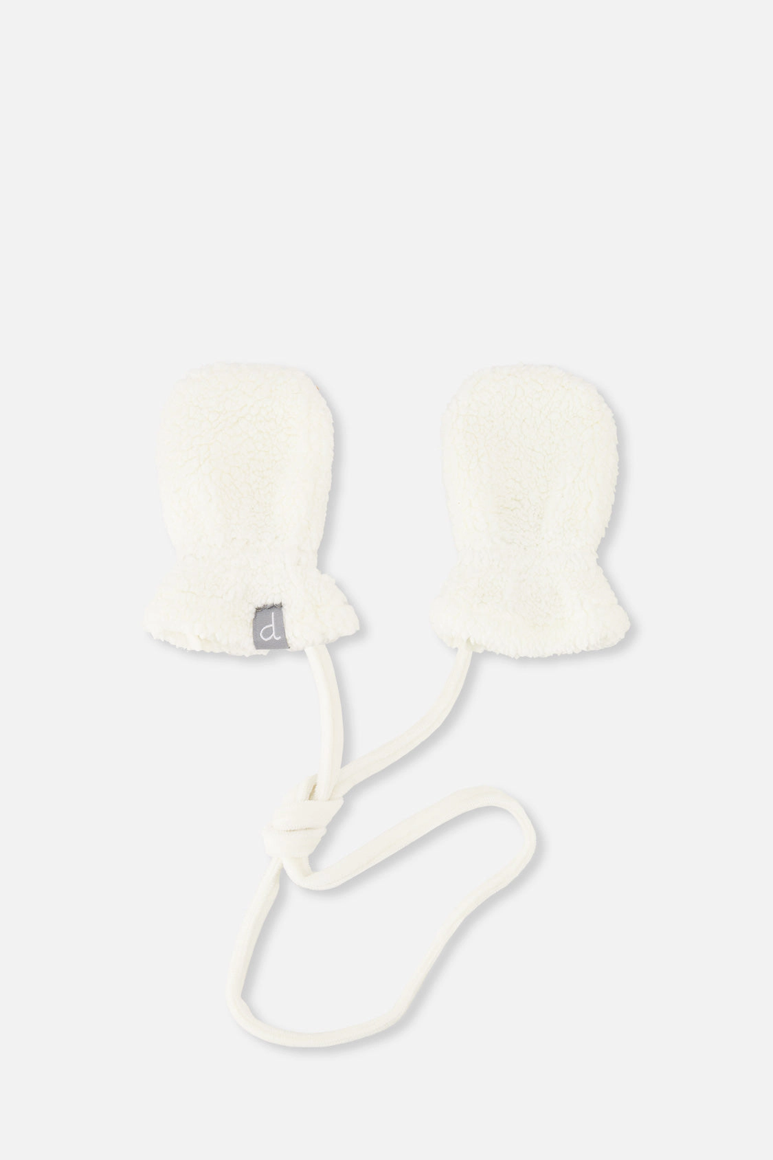Deux par Deux Unisex Infant Sherpa Mittens with String