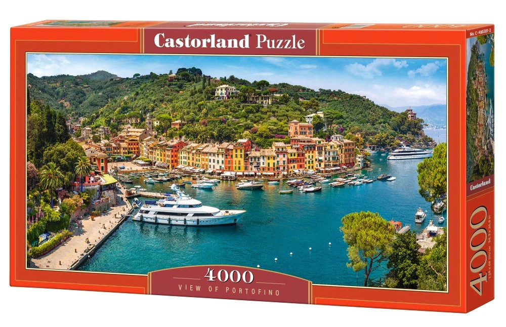 CASTORLAND 4000 Piece Jigsaw Puzzles, View of Portofino, Italy, Romantic scenery, Italian holiday, Landscape, C-400201-2