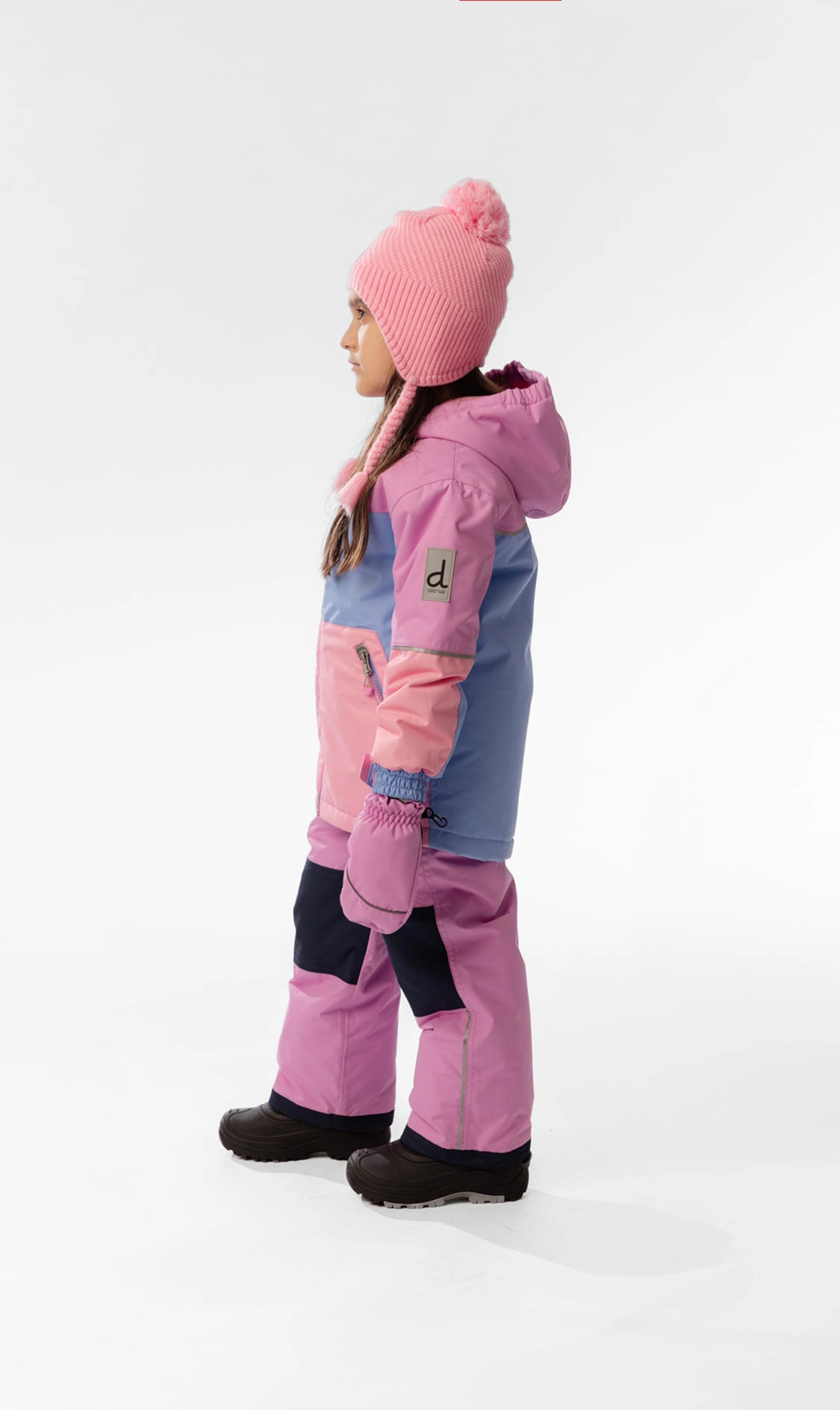 Deux par Girls Colorblock Lightweight Two Piece Snowsuit with Hooded Jacket and Snow Pants