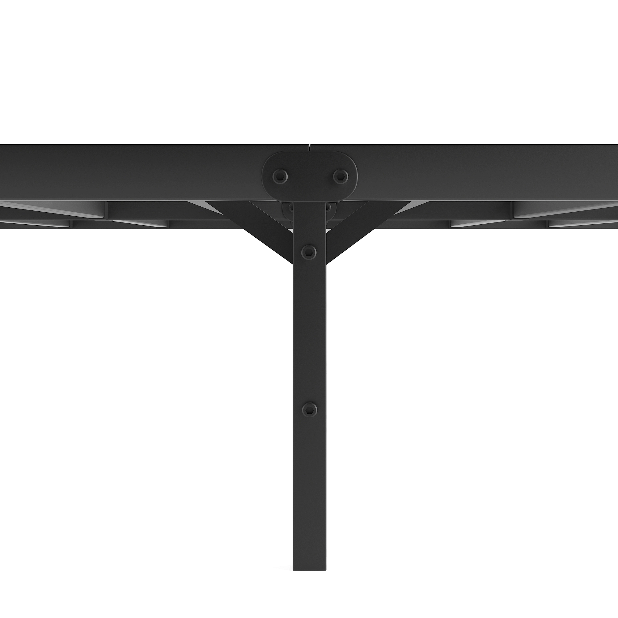 Flynama Full Metal Platform Bed Frame with Headboard, No Box Spring Needed
