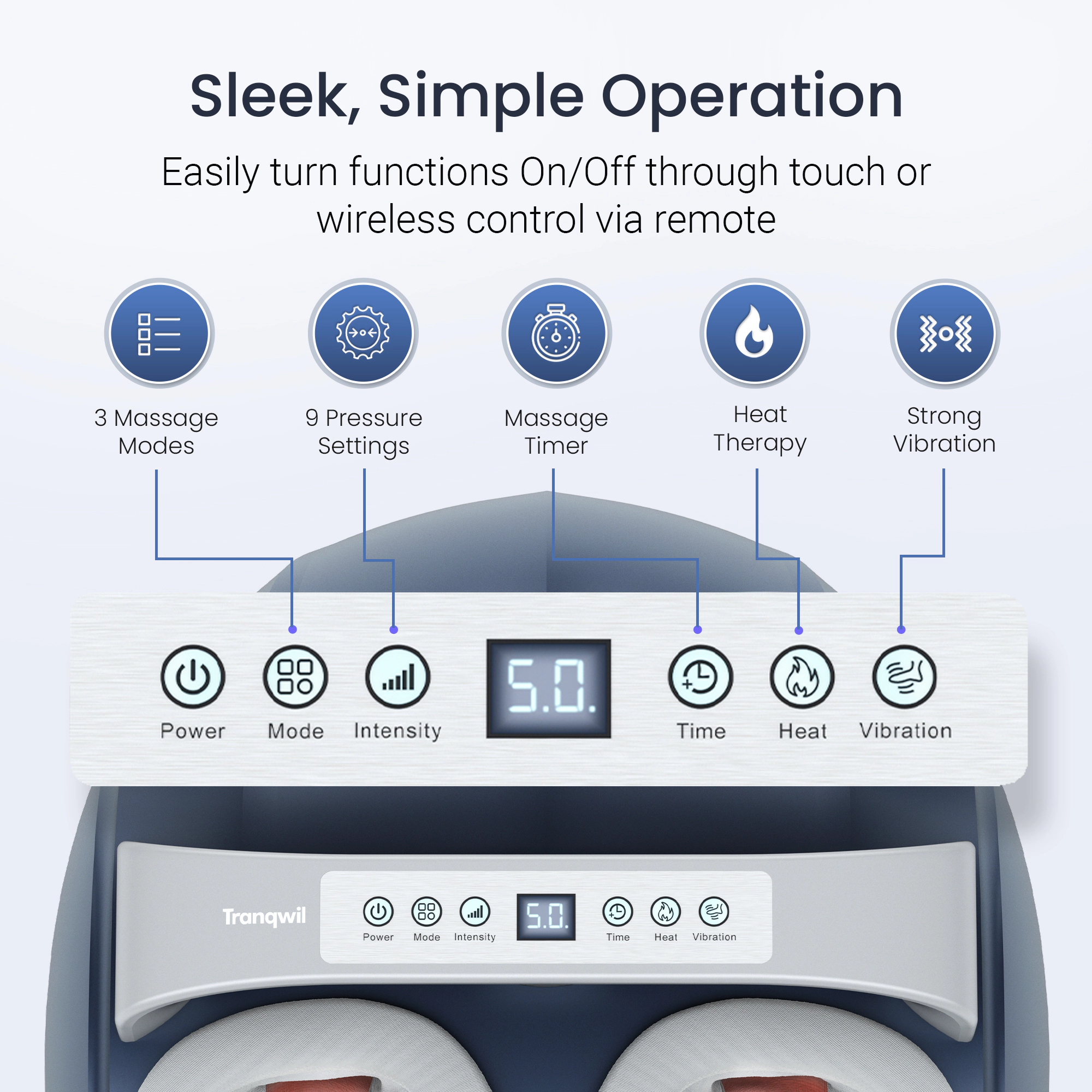 Tranqwil Shiatsu Foot Massager Machine with Heat