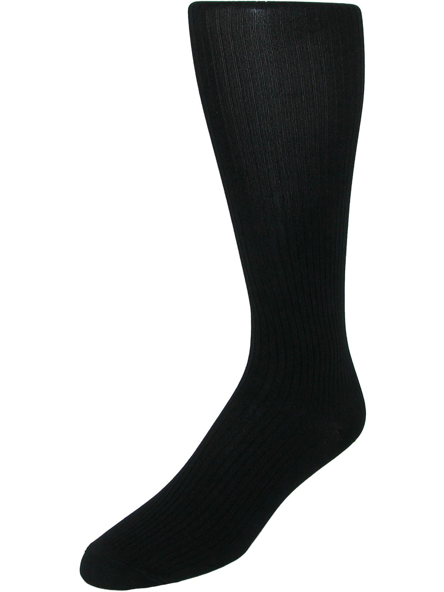 Jefferies Socks Men's Microfiber Over the Calf Dress Socks (2 Pair Pack)