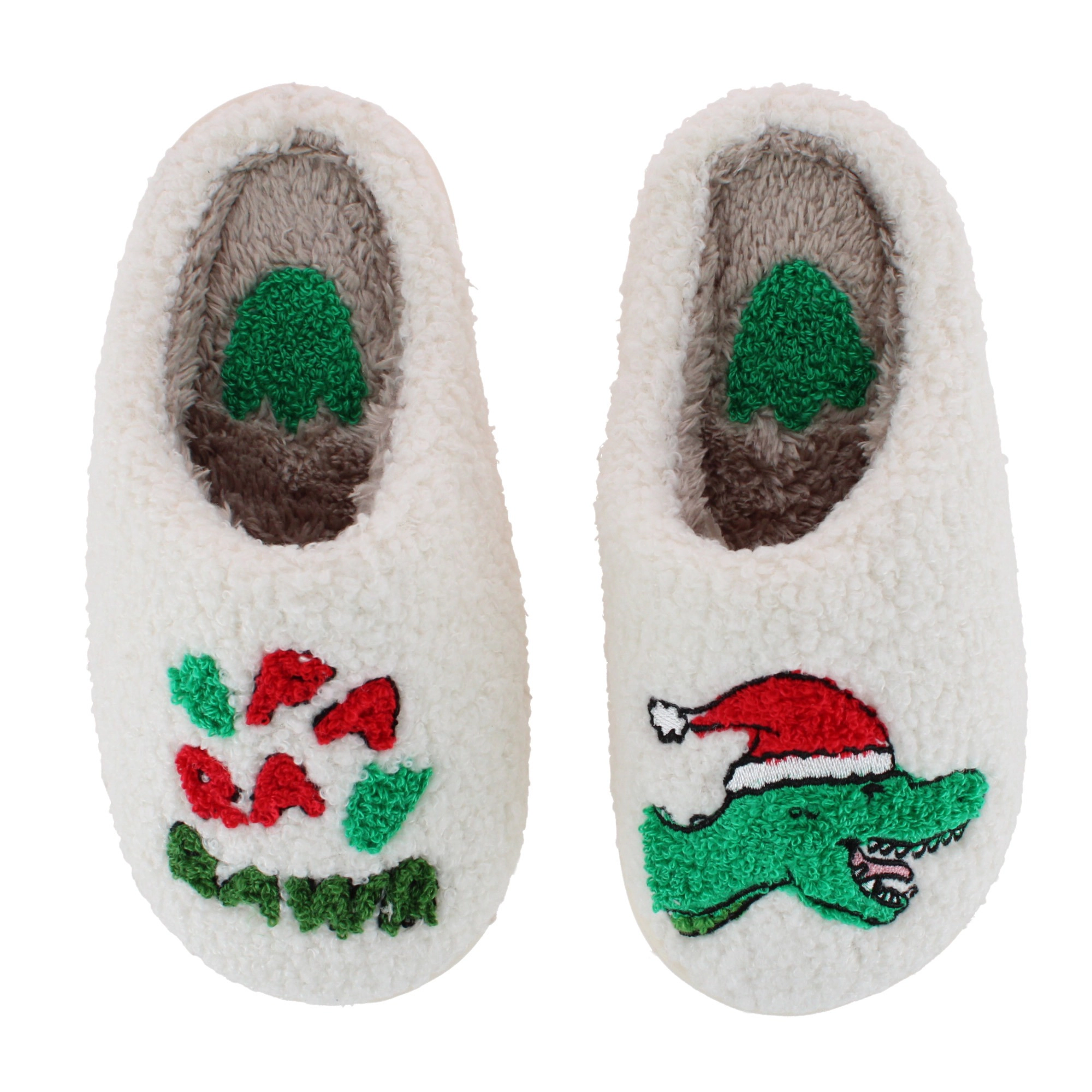CTM Kids' & Toddler Boys' Christmas Dino Holiday Slippers