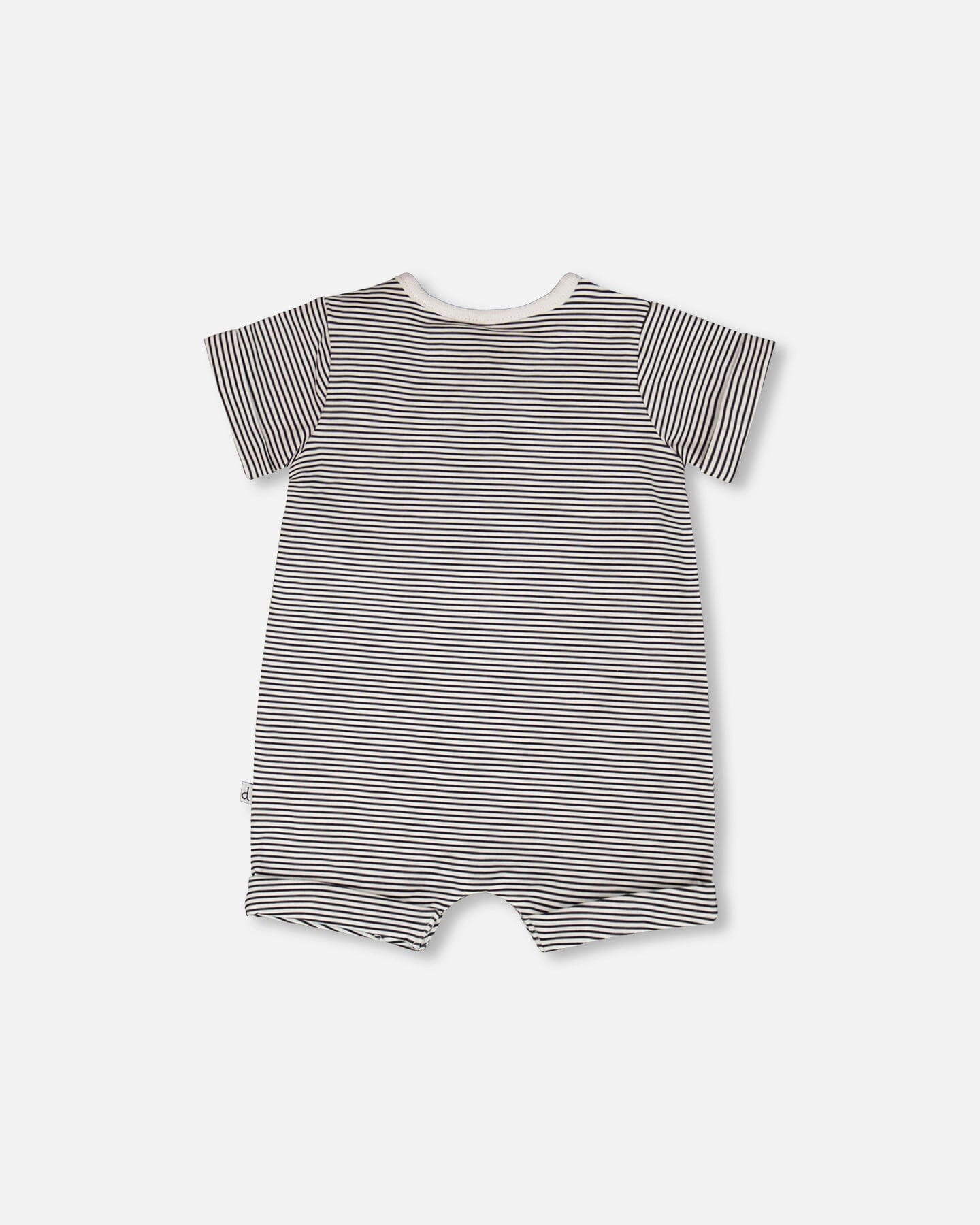 Deux par Deux Boys Cotton Jersey Romper and Stripes