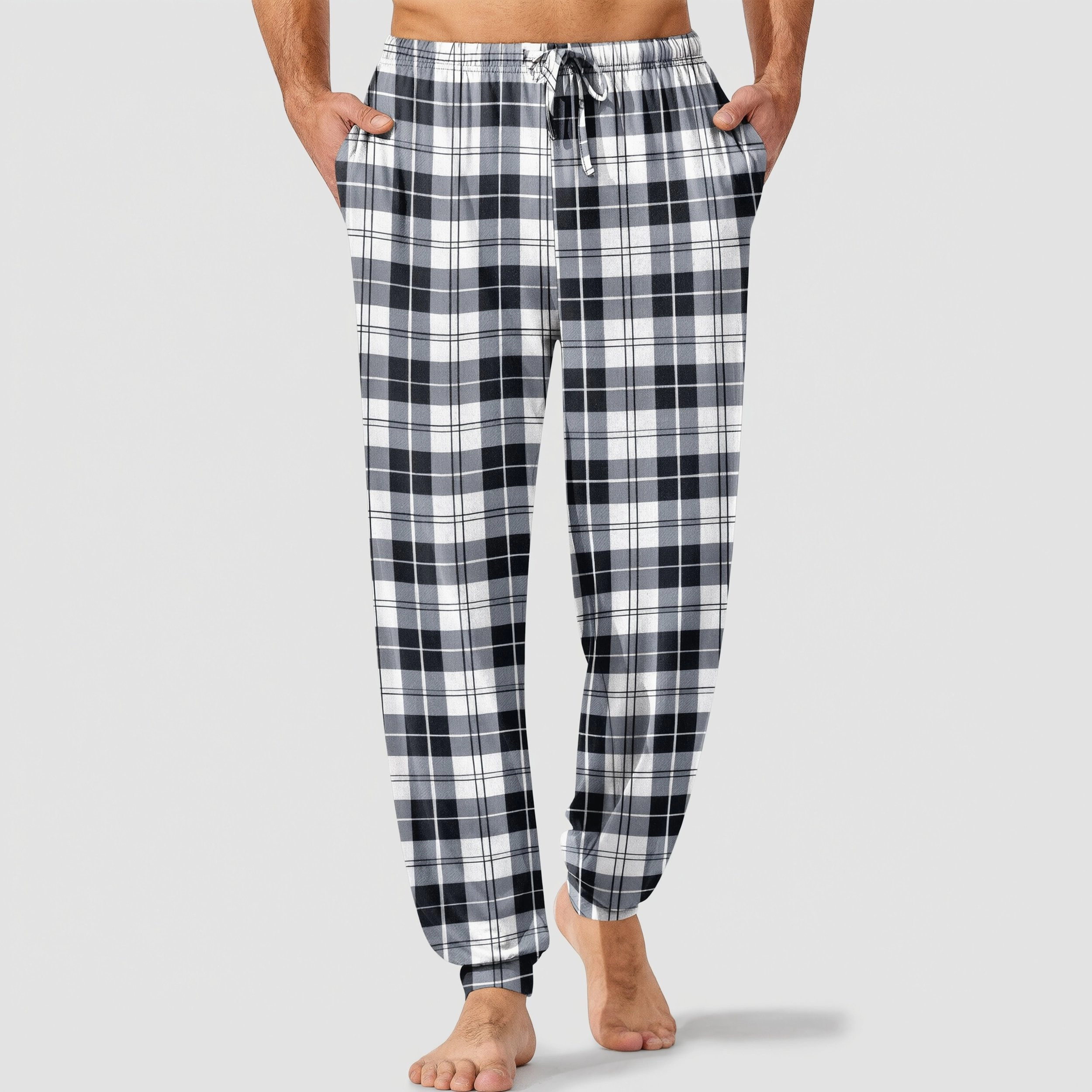 Ekouaer Men's Pajama Pants, Lightweight Loungewear, Comfy Jogger Sleep Pant Long Pj Bottoms