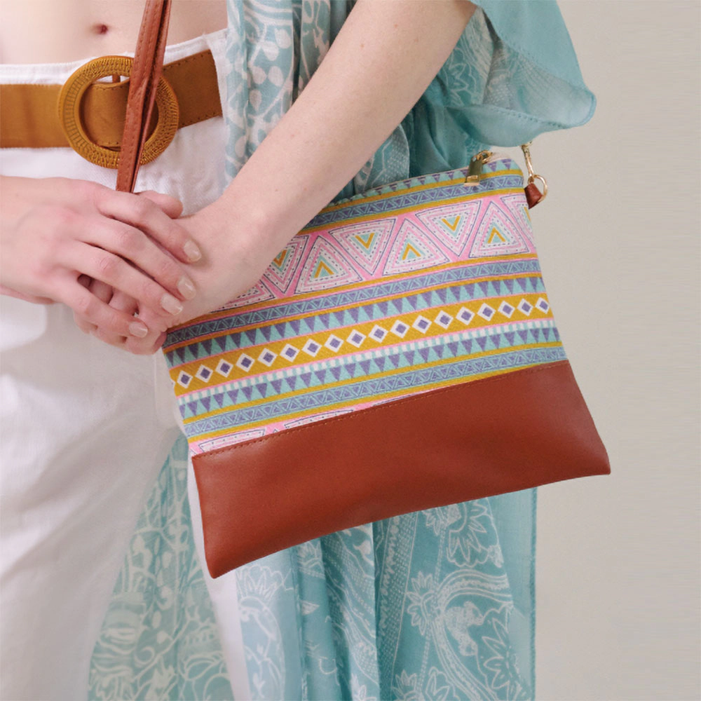 Fashnzfab Aztec Pattern Mini Clutch / Crossbody Bag