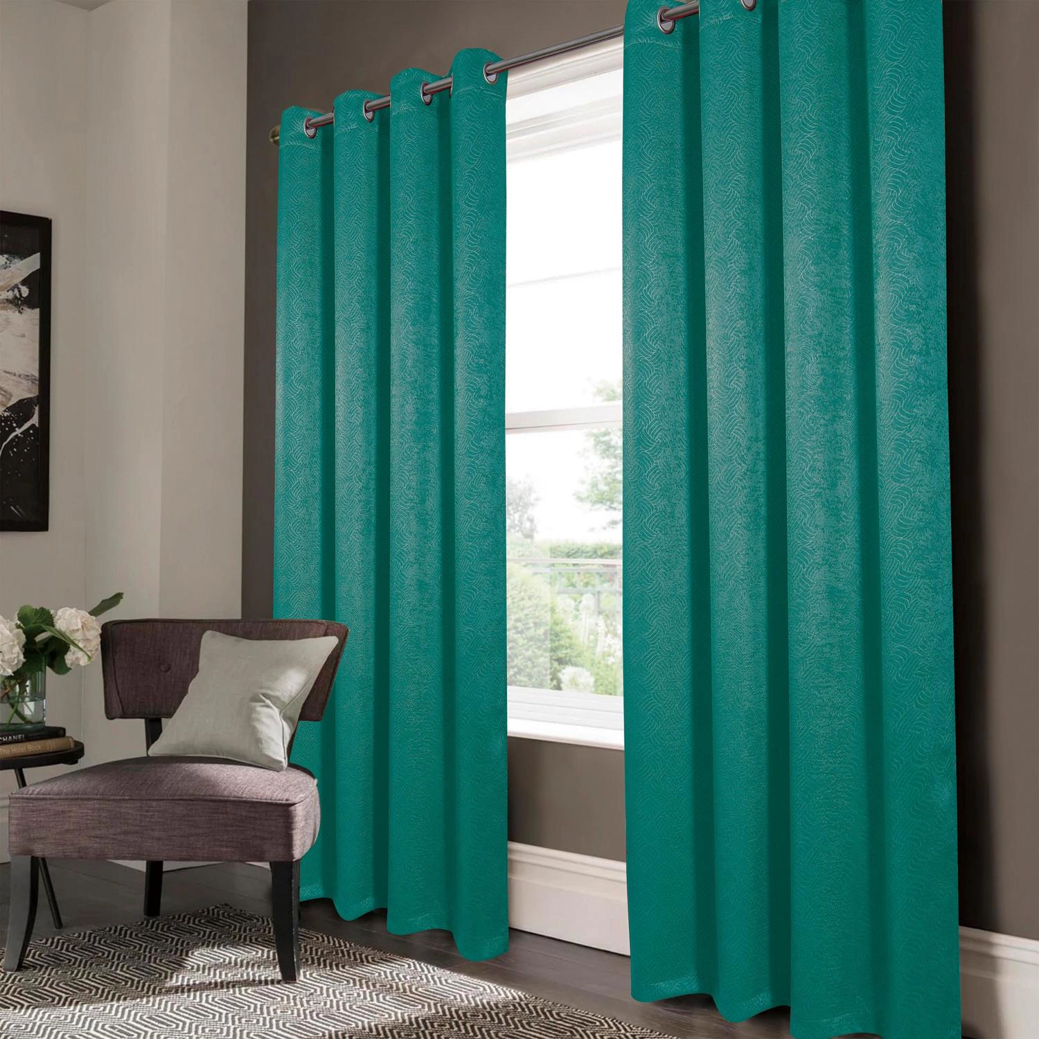 RT Designers Nellie Embossed Blackout Grommet Panel - 52x84