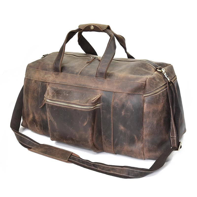 Steel Horse Leather Unisex The Colden Duffle Bag | Large Capacity Leather Weekender