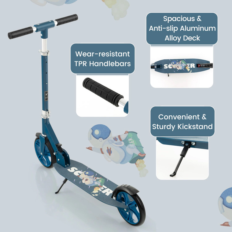 Hivvago Folding Aluminum Alloy Scooter with 3 Adjustable Heights