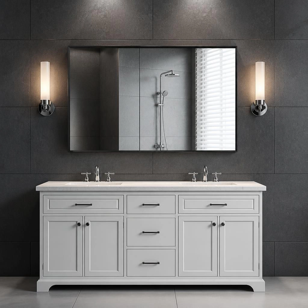 ELEMENT ACE Modern Rectangular Wall Mounted Vanity Mirror
