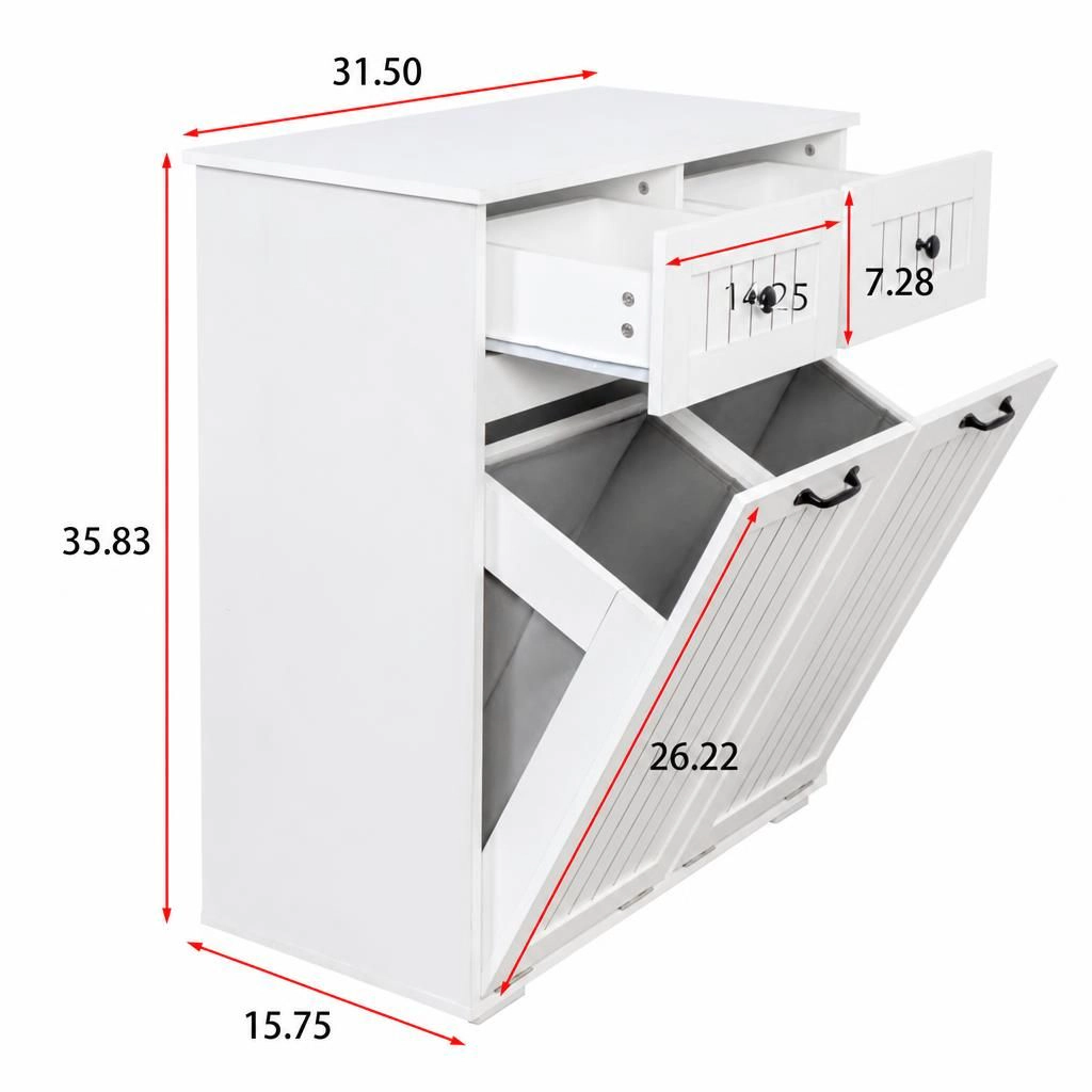 ELEMENT ACE Freestanding Bathroom Storage Organizer Cabinet