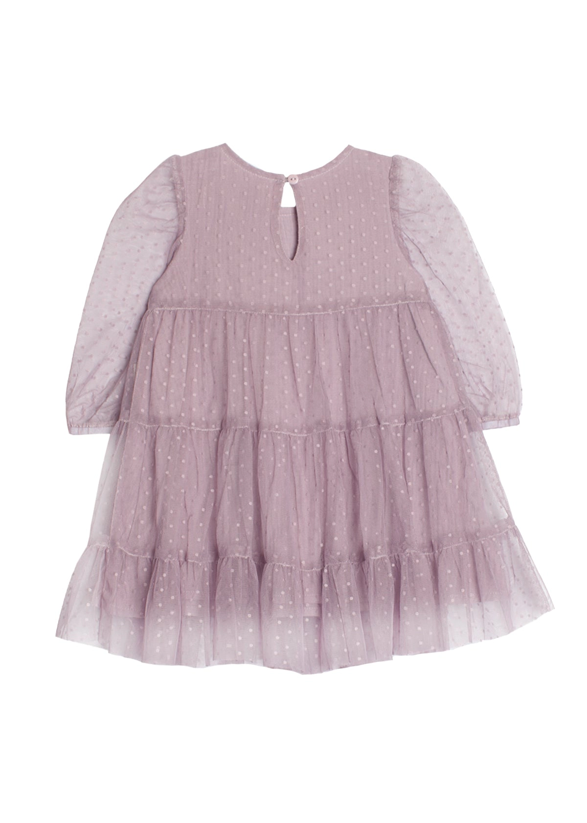 Isobella and Chloe Sweetest Fairy Long Sleeve Swiss Dot Tulle Dress