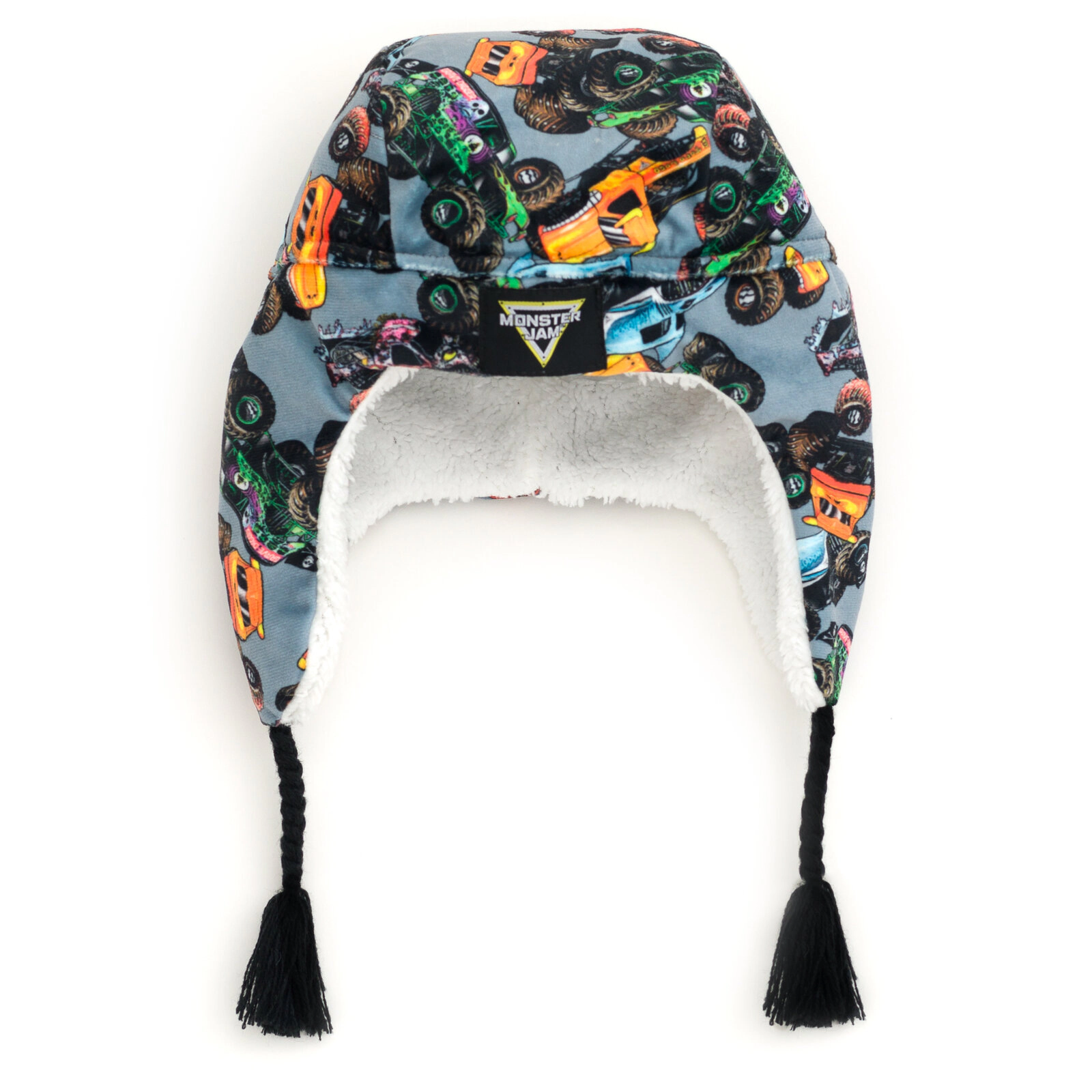 Monster Jam Boys' Fleece Beanie with Ear Flaps
