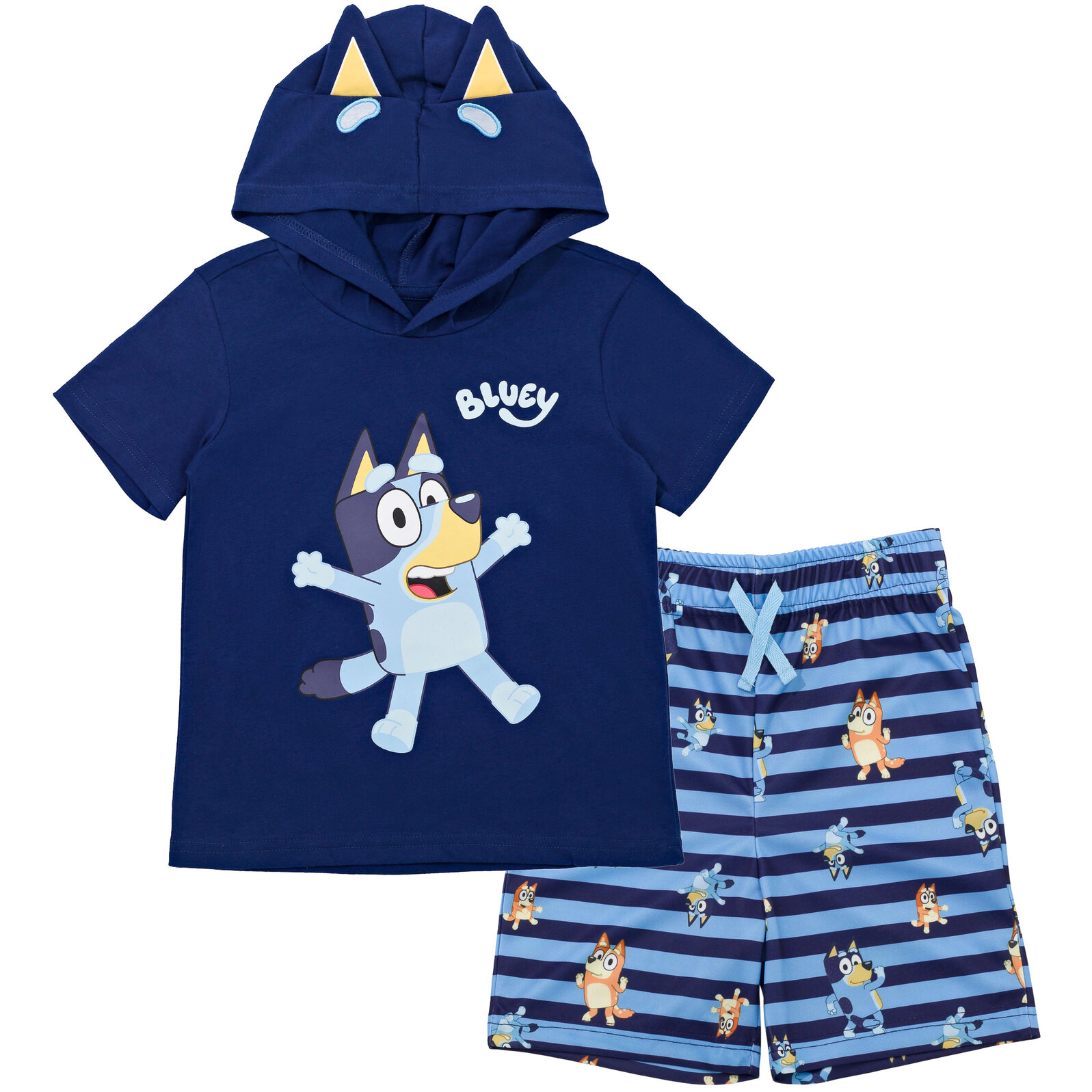 Bluey Cosplay Hooded Tee and Shorts Set
