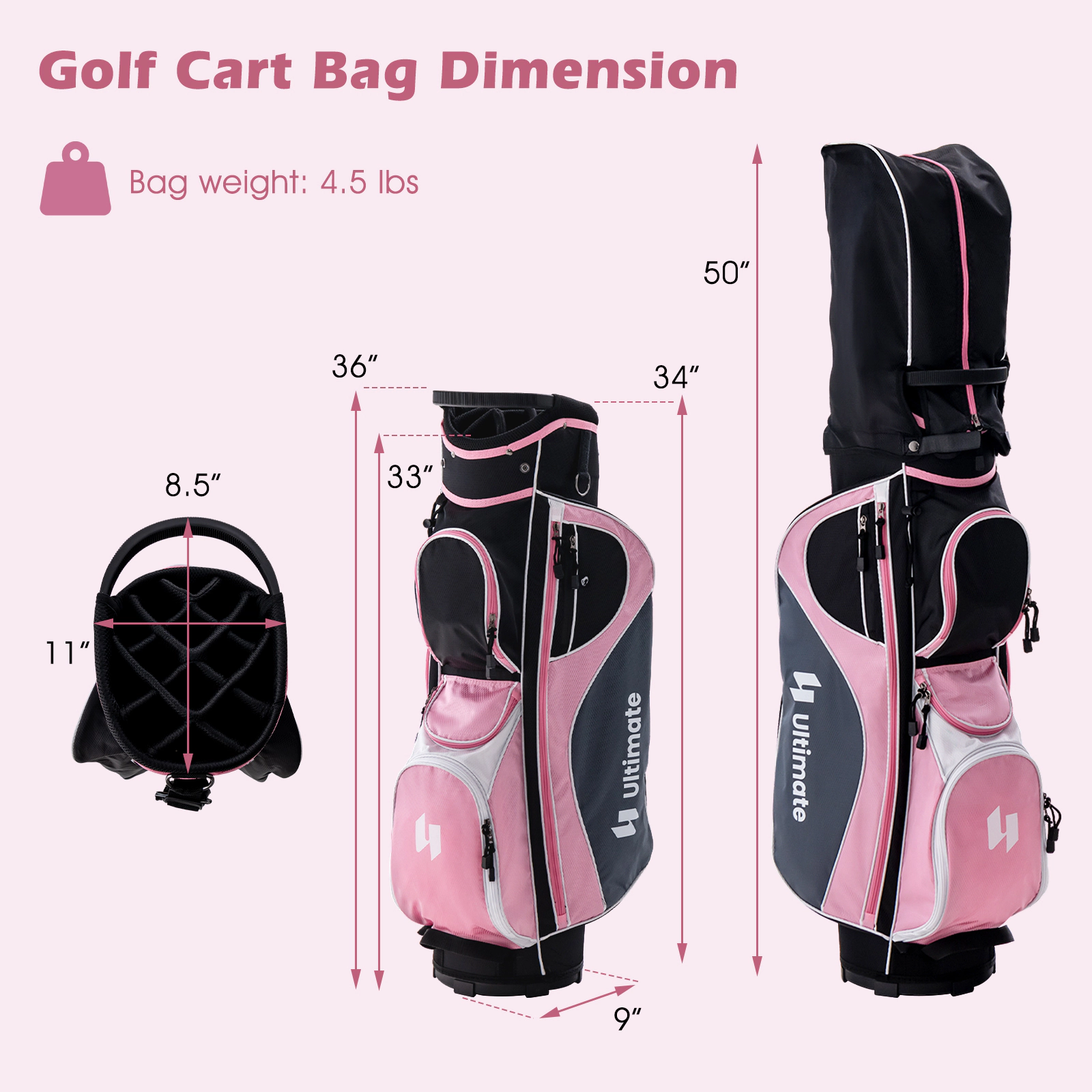 LJG Women's Complete Golf Club Set Right Hand with Rain Hood