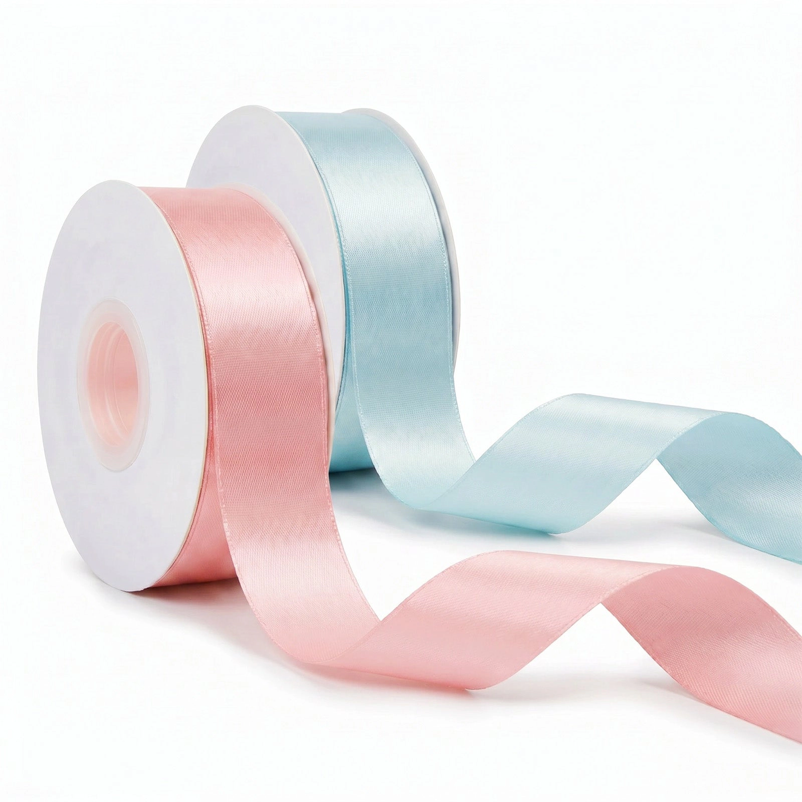 Wrapables Satin Ribbon 1 Inch x 50 Yards (Set of 2), For Gift Wrapping, Floral Bouquets, DIY Crafts, Pastel