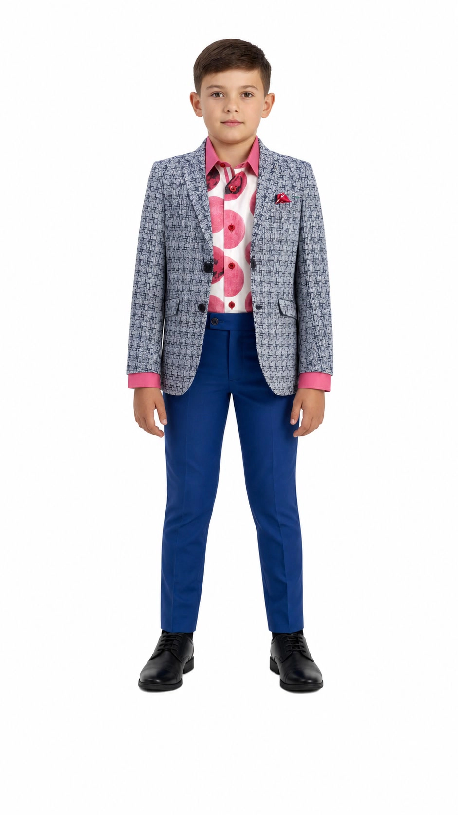 Elie Balleh Boys Slim Fit Boys' Houndstooth Blazer