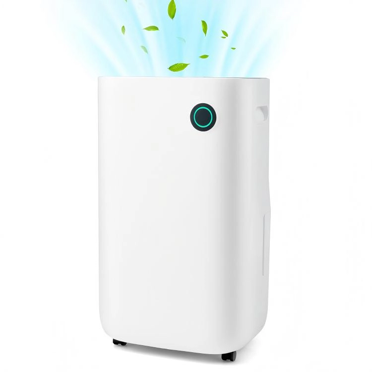 SUGIFT White 4500-Sq-Ft 73-Pint Dehumidifier with 5 Modes and 3-Color Indicator 13.5-in W 9.5-in D 22.5-in H