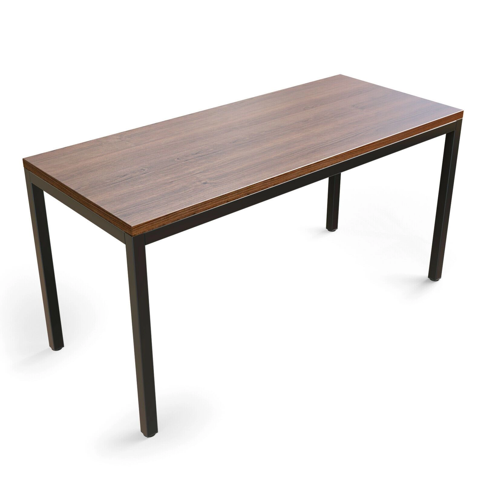 SlickBlue Brown Conference Table with Steel Frame and Adjustable Feet