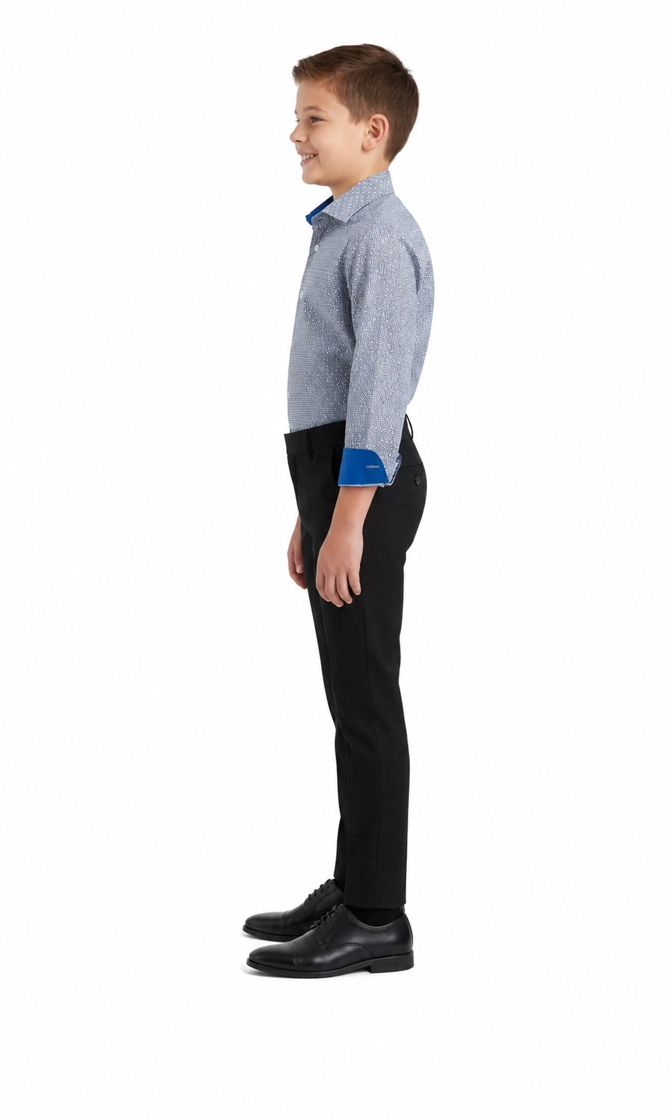 Elie Balleh Boys Slim Fit Geometric Print Shirt