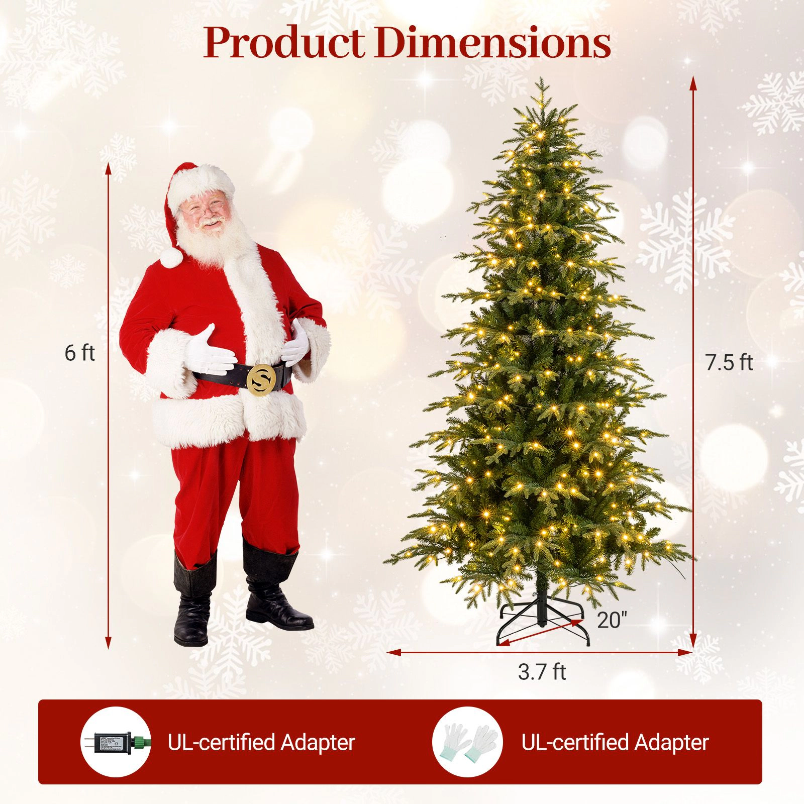 SlickBlue Green Artificial Christmas Tree with Dual-Layer Branches