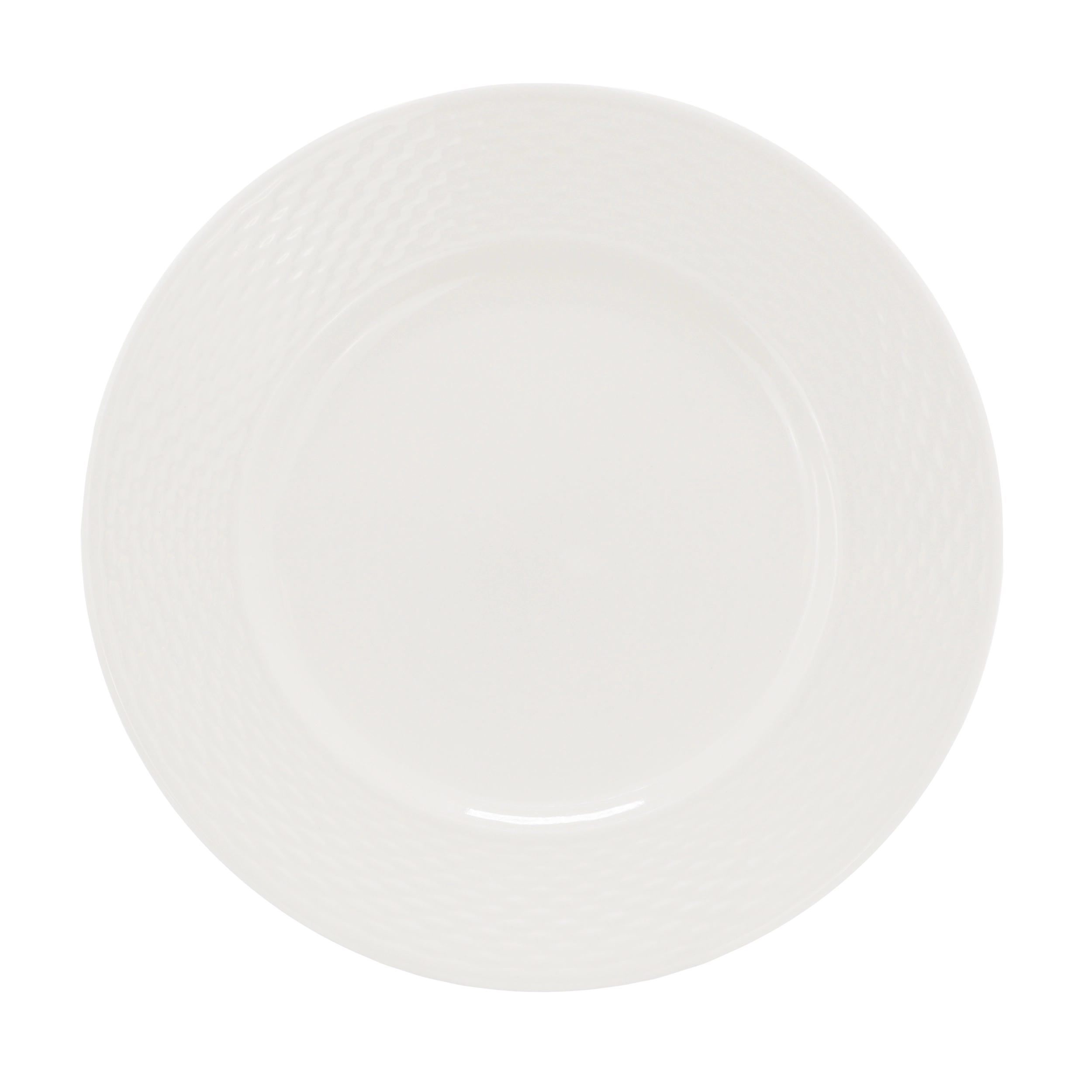 Elama Gemma 12 Piece Stoneware Dinnerware Set in White