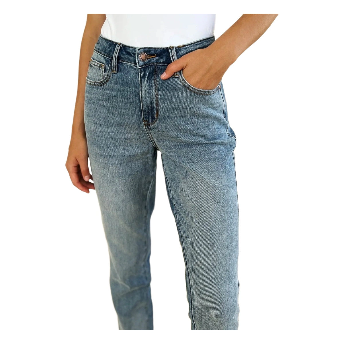 Judy Blue Full Mid Rise Rigid Magic Release Hem Jeans