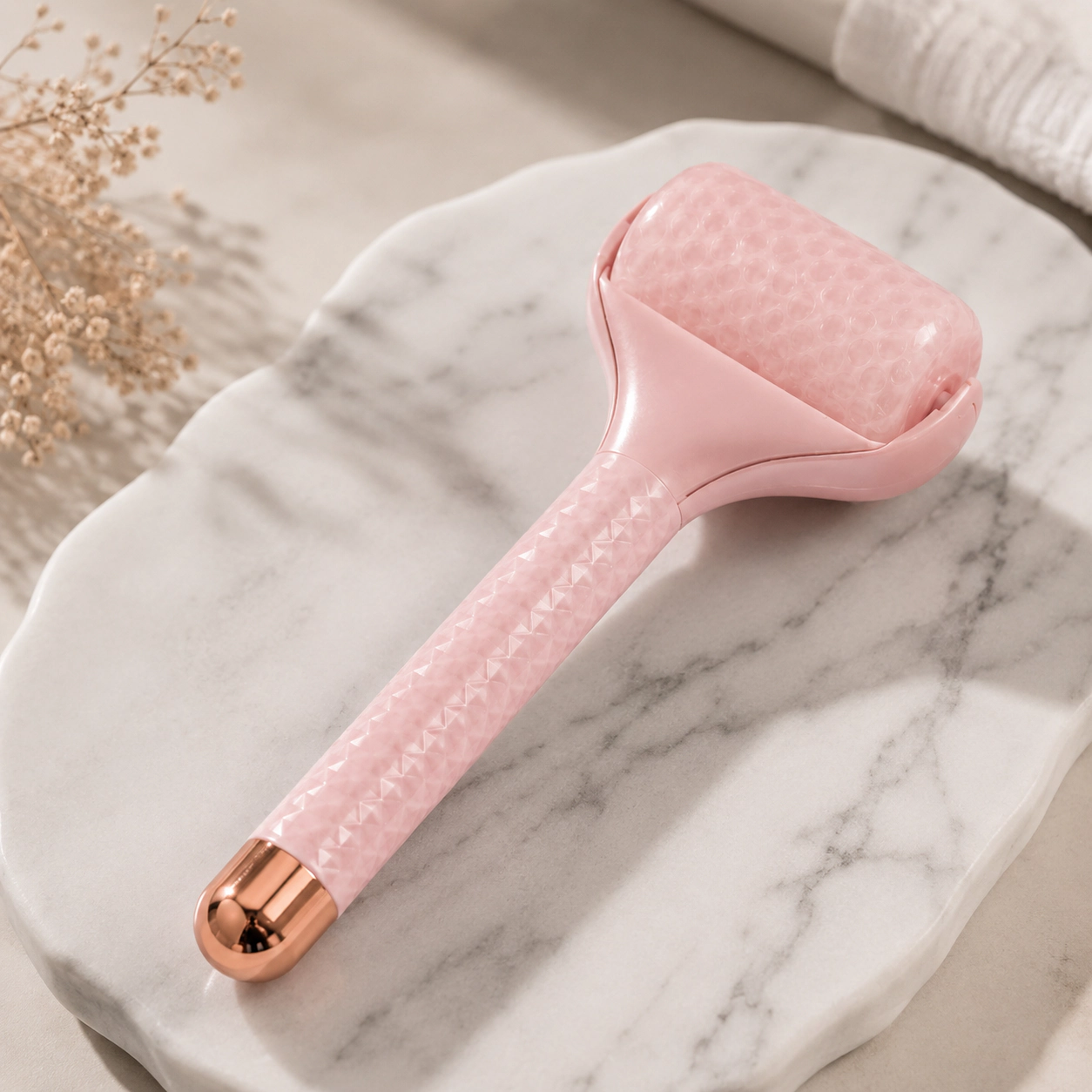 Pursonic Women's Cooling Ice Facial Massage Roller with Extra Large Gel Roller Head for Skin Refresh & Depuffing