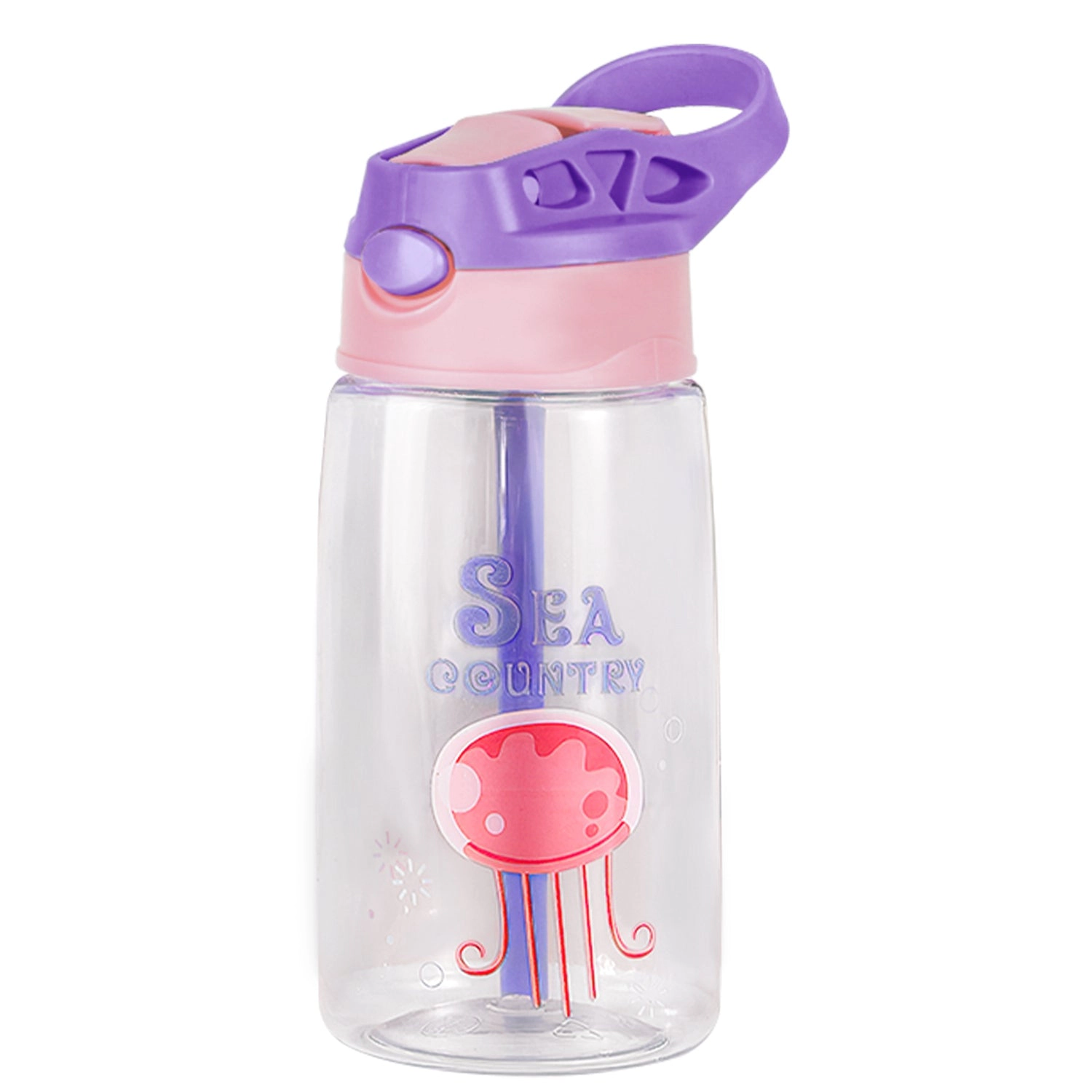GBruno Push-Button Kids Water Bottle With Straw