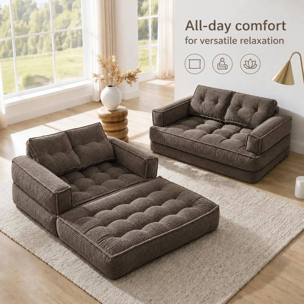 GOODSILO Convertible Foam Folding Guest Sofa Bed