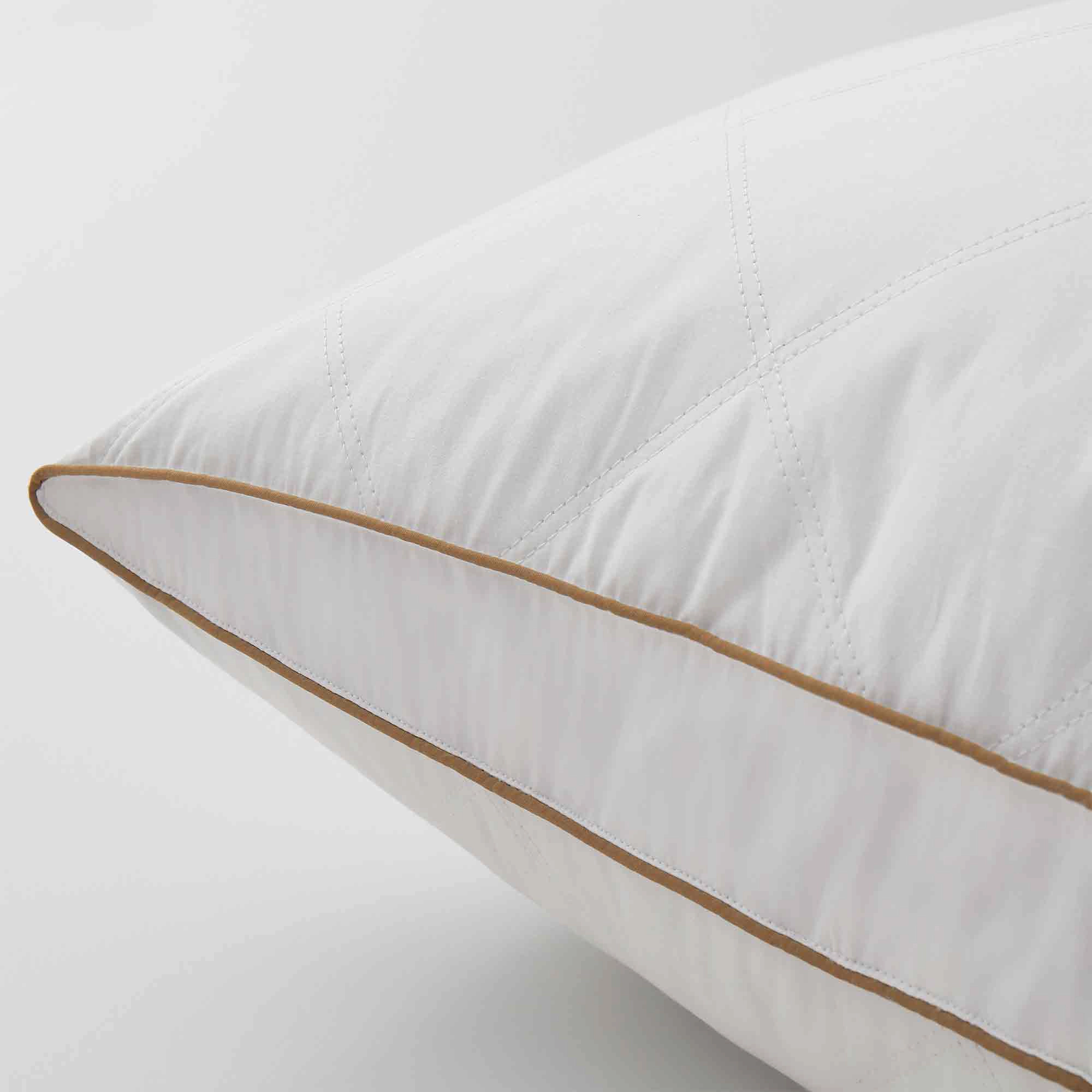 PeaceNest 100%Cotton Cover Goose Feather and Down Sleeping Pillows,Medium Comfort,Set of 2