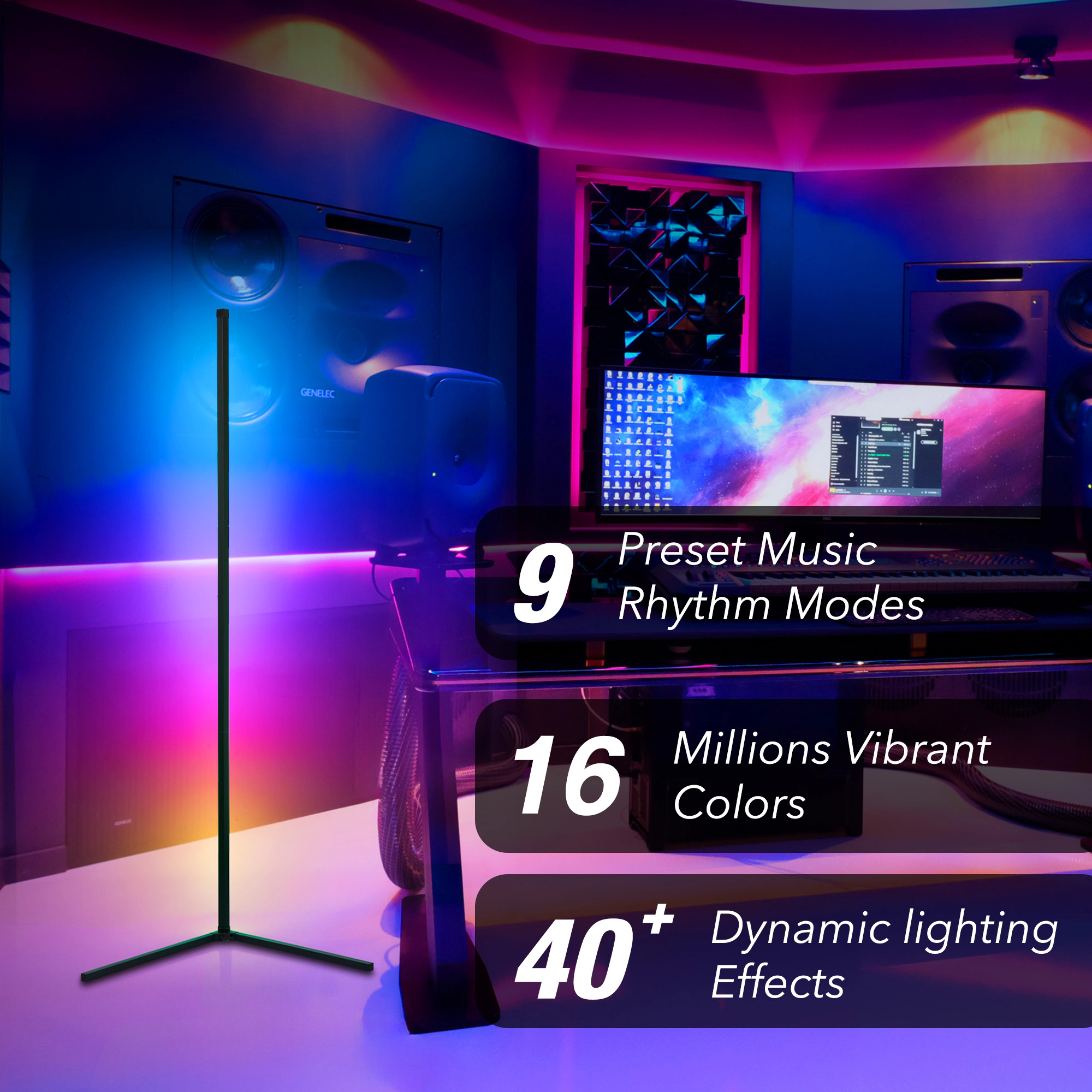 EP Light 55" RGB Metal Corner Lamp LED Floor Lamp