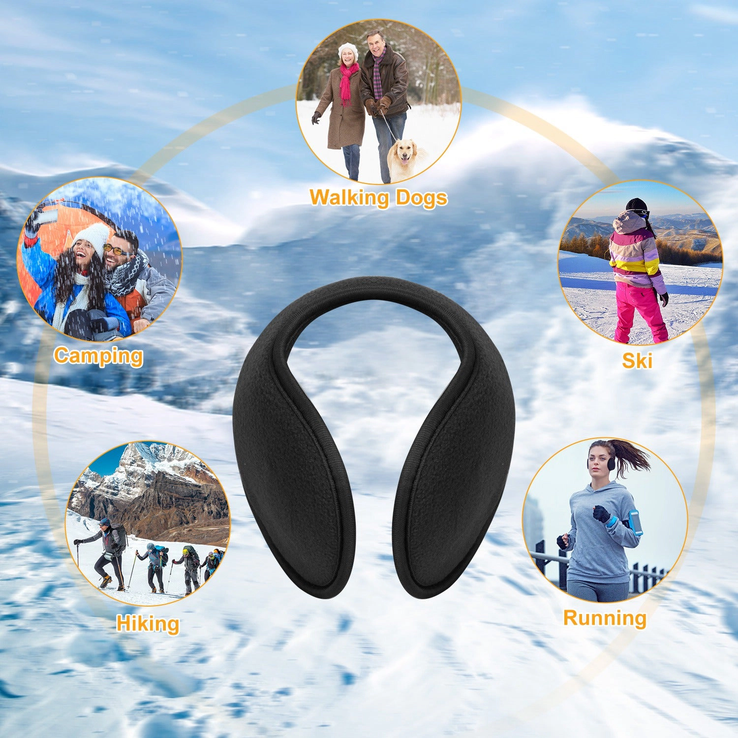GBruno 2-Pack Behind-the-Head Ear Warmers