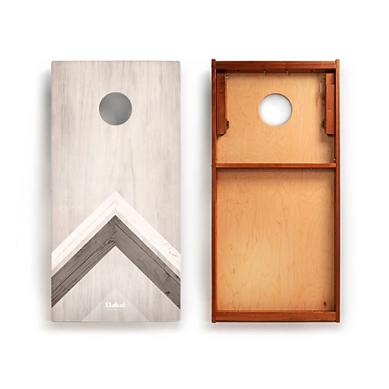 Elakai Silver Chevron Mahogany Pathfinder Cornhole Boards