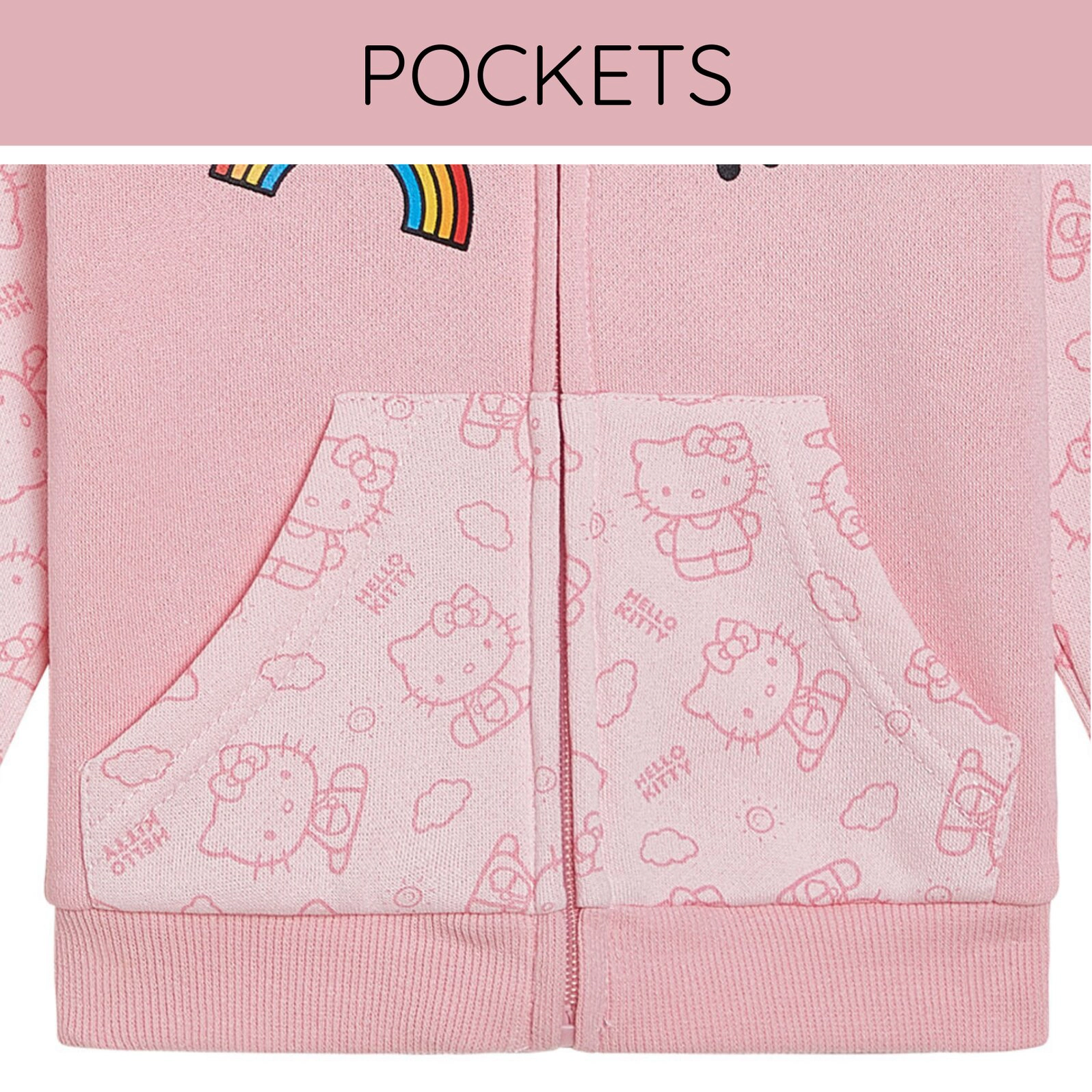 Hello Kitty Girls' Cosplay Fleece Zip-Up Hoodie
