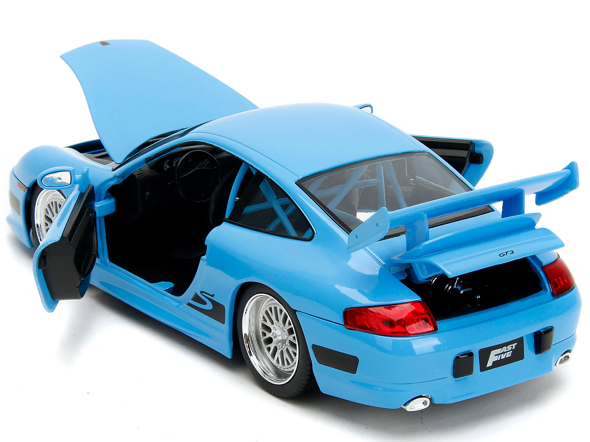 Jada Porsche 911 Gt3 Rs Light Blue With Black Accents "Fast & Furious" Movie 1/24 Diecast Model Car By Jada
