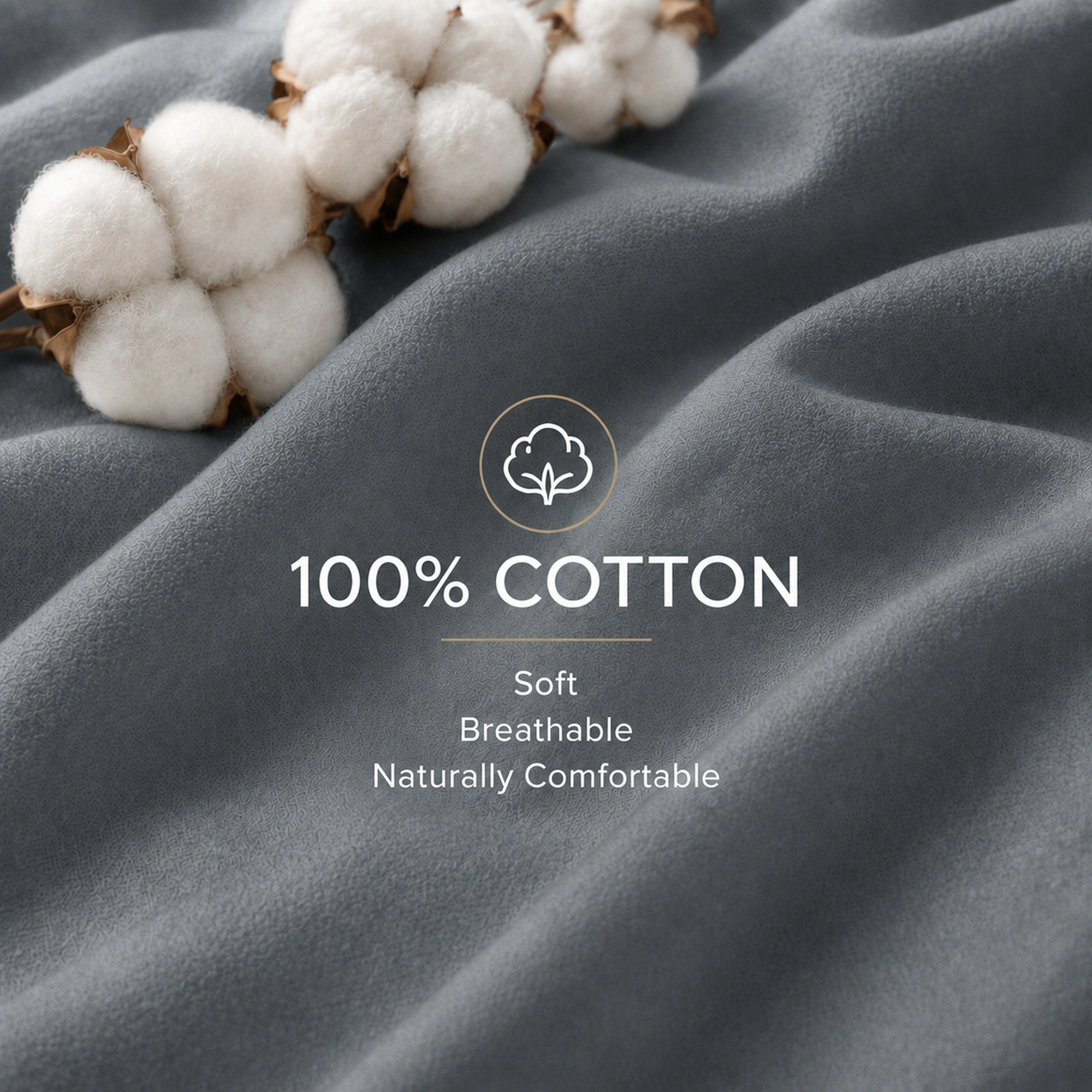 PEACENEST 100% Cotton Duvet Cover Set, Soft Breathable Lightweight Bedding Set