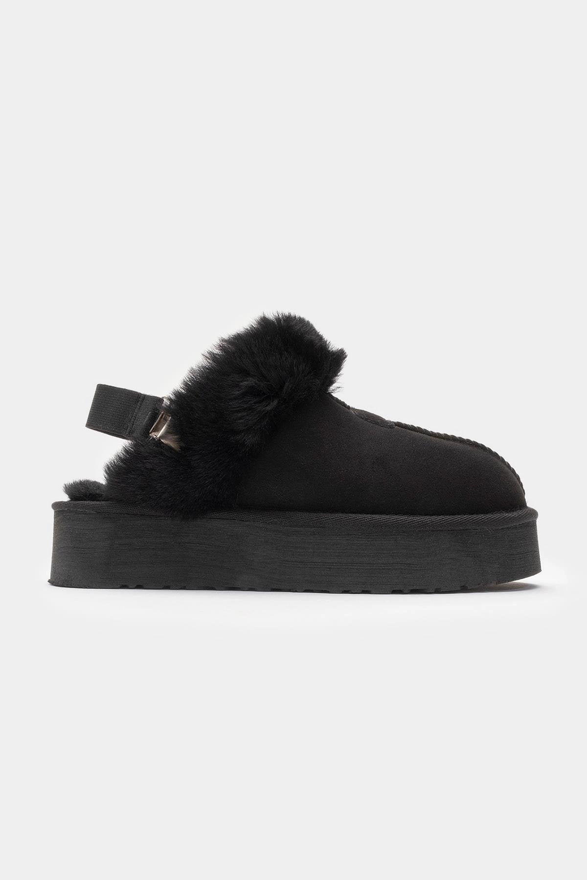 Forever & Always Womens Olessa Leather Fur Slipper