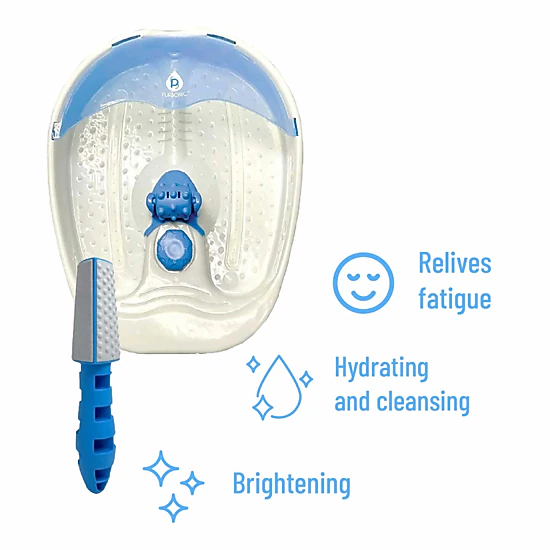 Pursonic Unisex Soothing Foot Spa Massager with Tea Tree Salt Scrub & Callus Remover