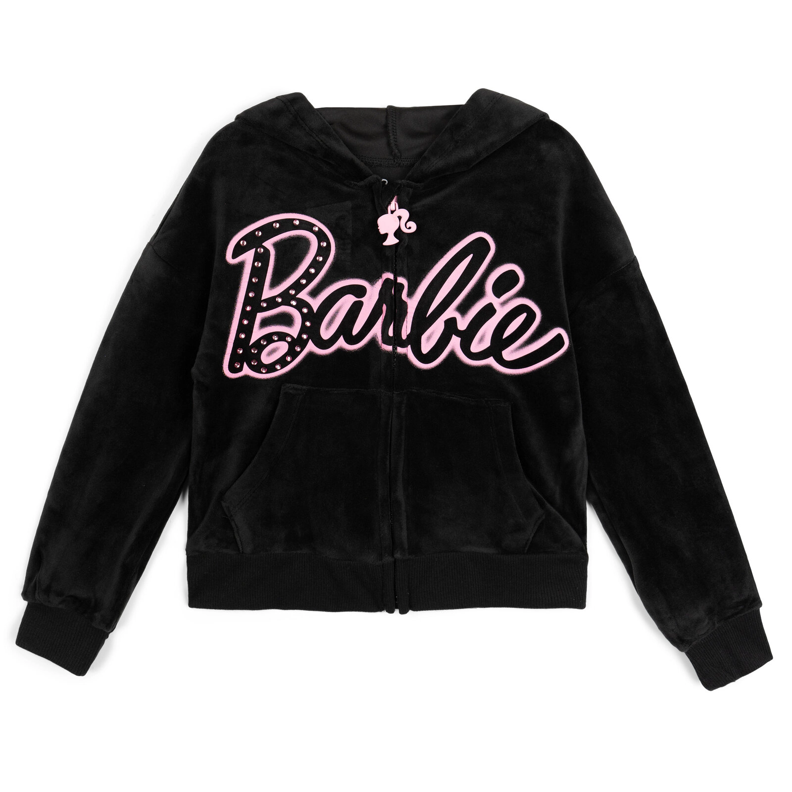 Barbie Girls' Loungewear Velour Hoodie and Pants Set