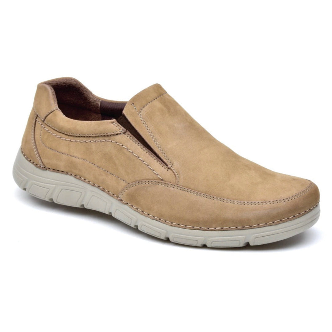 Pazstor Men’s Nubuck Leather Moccasin Rock