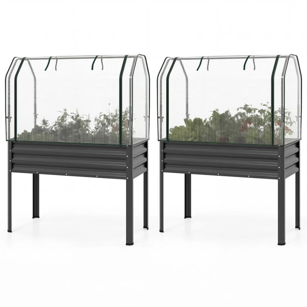 Hivvago Elevated Garden Bed with Protective Cover